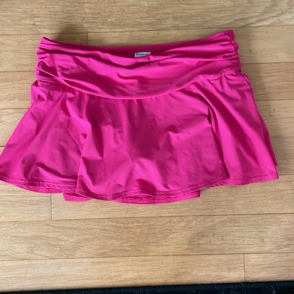 Lands' End Other - Lands End Swim Skirt Skort 10 Pink Stretch Lined Elastic Waist M BarbieCore